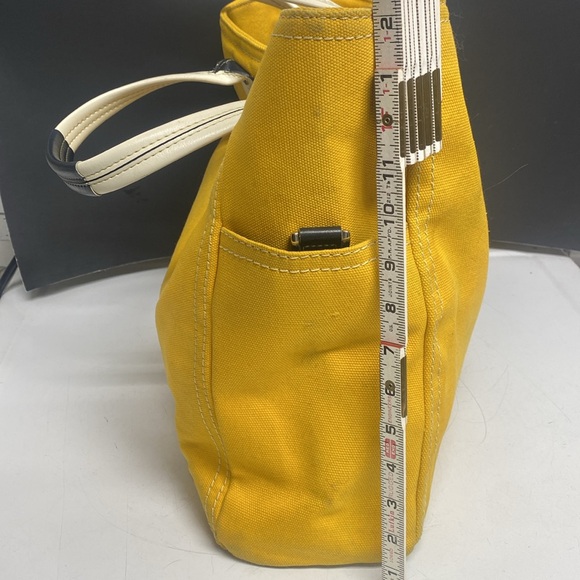 Diane Von Furstenberg Yellow Canvas Tote Bag - Picture 12 of 17
